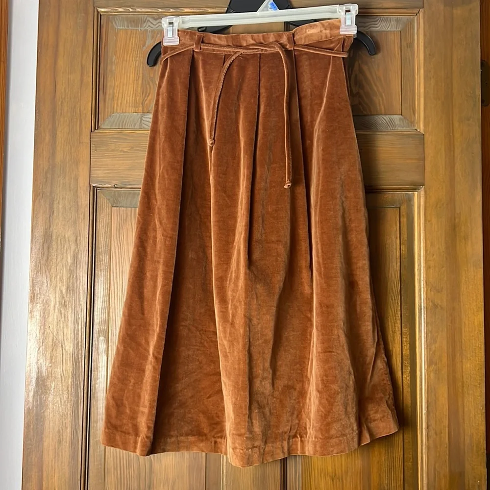 Brown suede long skirt size 11 - Picture 1 of 3